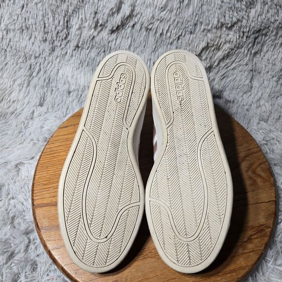 Adidas Cloudfoam Advantage Womens Size 11 White Leather Pearl/Rose Gold DA9524 - Picture 5 of 12